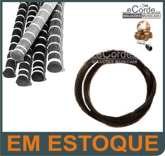 Crina Negra eCorde Para Arcos - 73 Cm / 7 Gramas