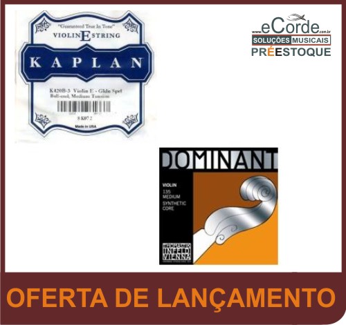 Set Montado Para Violino - DOMINANT + M� KAPLAN GOLD